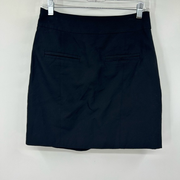 Chloe Black Cotton Mini Skirt Silk Lined Side Zip Women's Size 38 US 6 - Picture 4 of 14